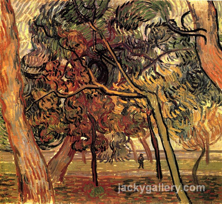 Study of Pine Trees, Van Gogh painting